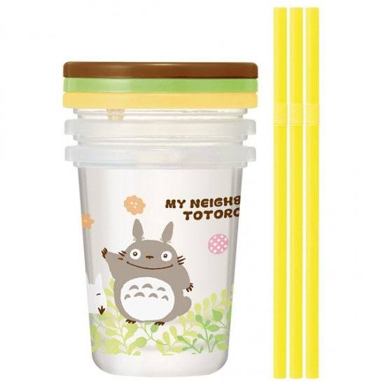 Auf Bestellung gefertigt: Mein Nachbar Totoro Becher- und Strohhalm-Set (3-teilig)