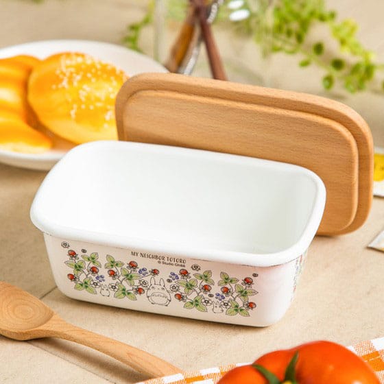 SU ORDINAZIONE My Neighbor Totoro butter dish with wooden lid Soot Sprites 500 ml
