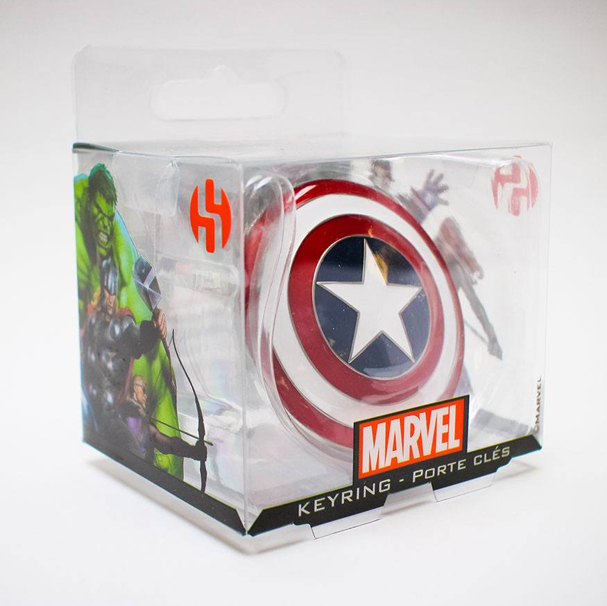 🧪 LAB | SU ORDINAZIONE Marvel Comics Metal Keychain Captain America Shield