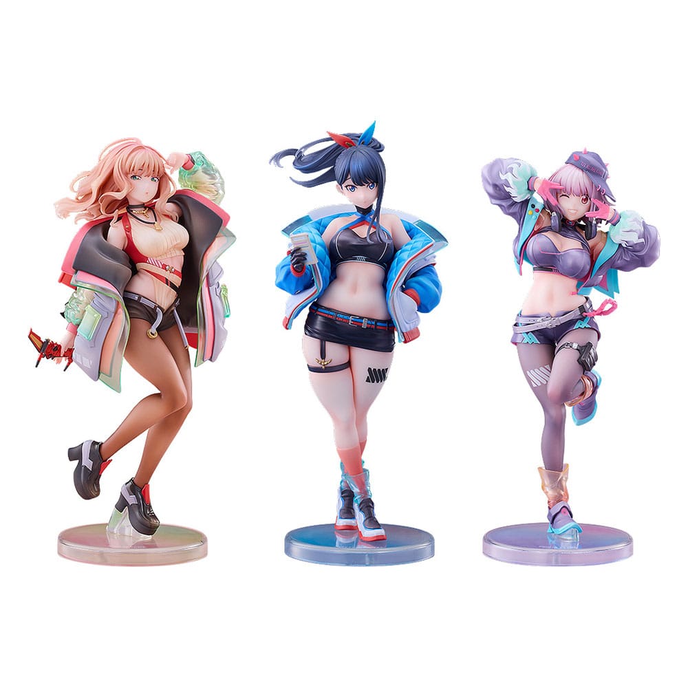 SU ORDINAZIONE Gridman Universe PVC Statues 3-Pack 1/7 Rikka Takarada, Akane Shinjo, Yume Minami: Dreamy Divas Ver.
