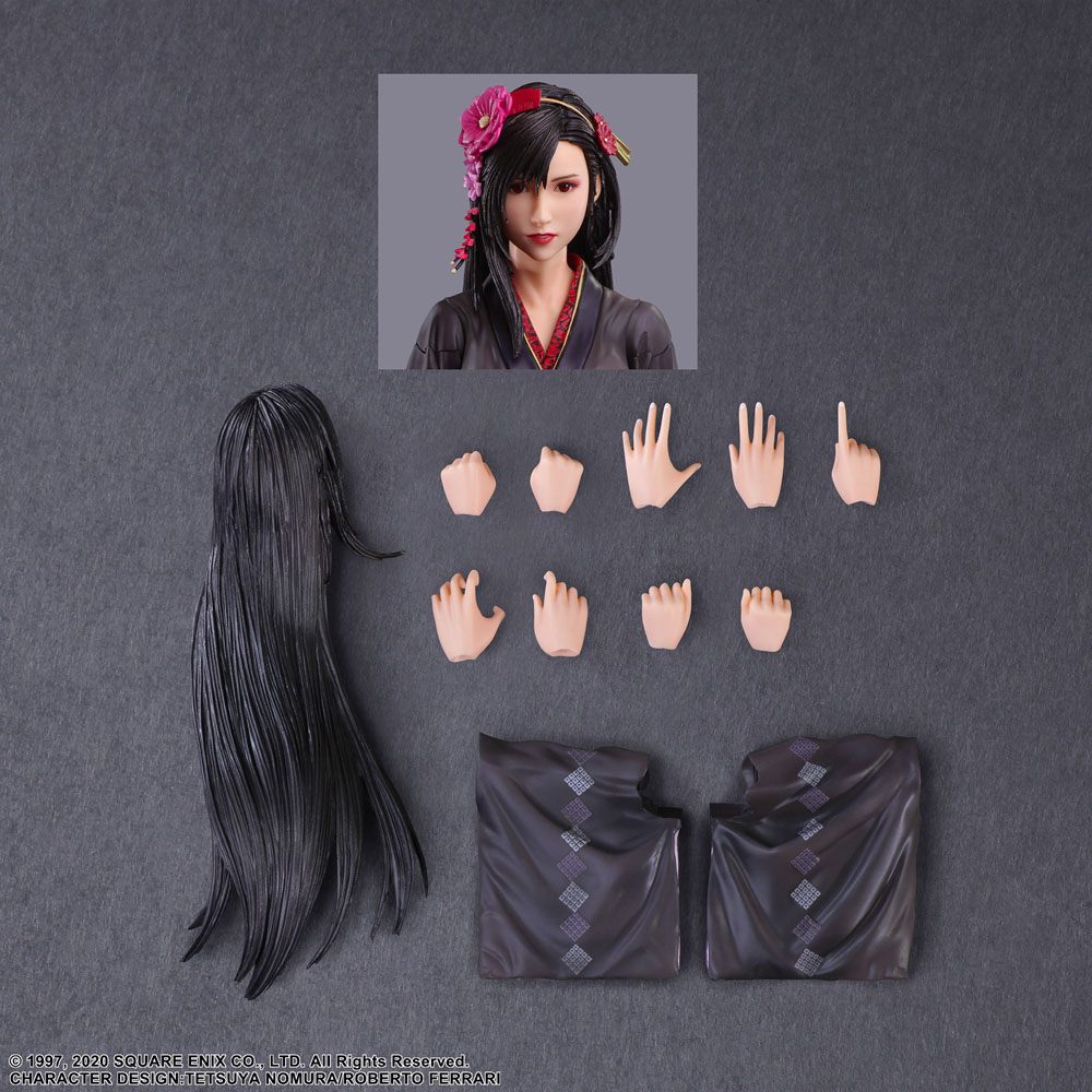 PREORDINE ESAURITO Final Fantasy VII Remake Play Arts Kai Action Figure Tifa Lockhart Exotic Dress Ver. 25 cm