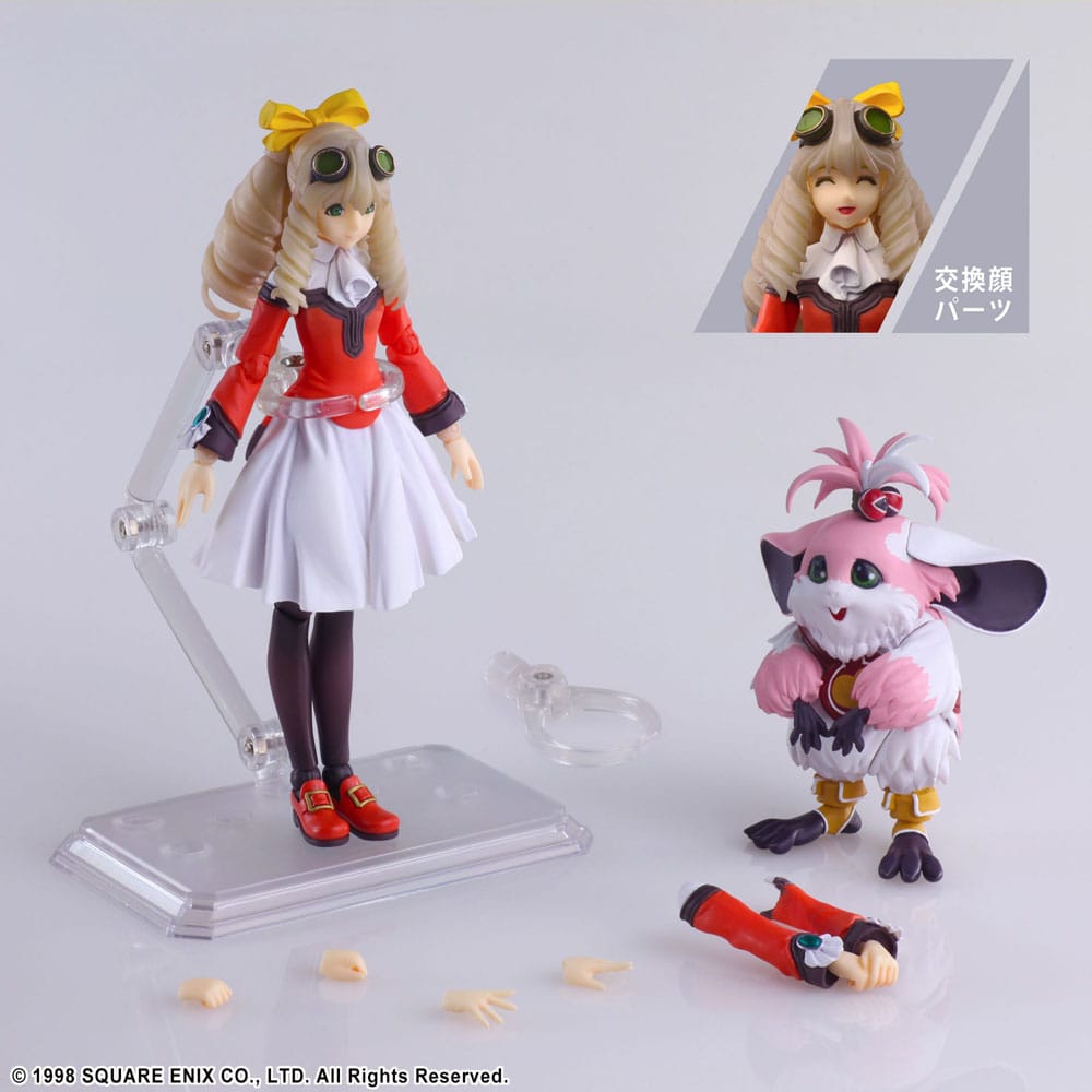PREORDINE ESAURITO Xenogears Bring Arts Action Figure Maria Balthasar & Chu-Chu 11 cm