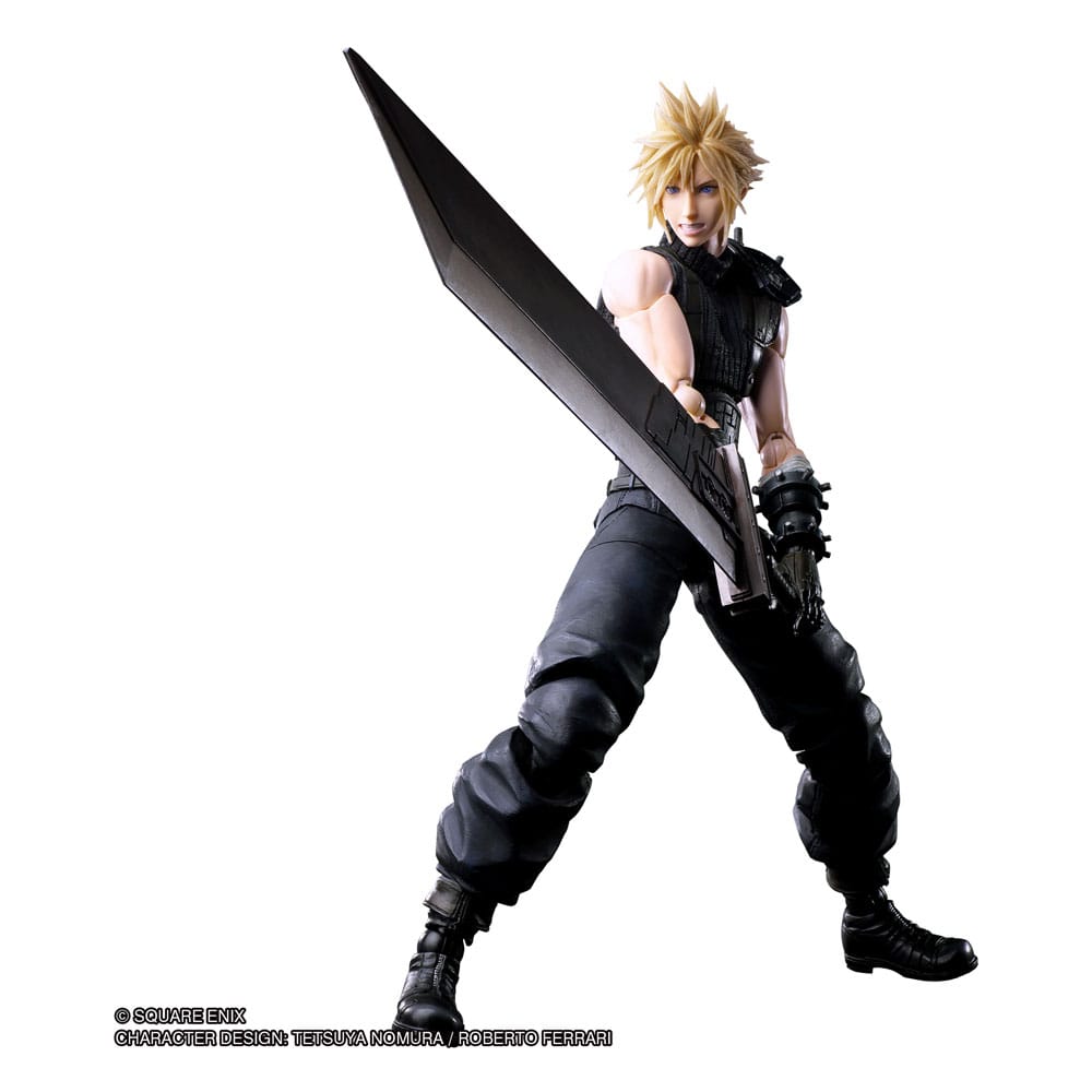 PREORDINE+ CHIUSO 05/2025 Final Fantasy VII Play Arts Kai Action Figure Cloud Strife 27 cm