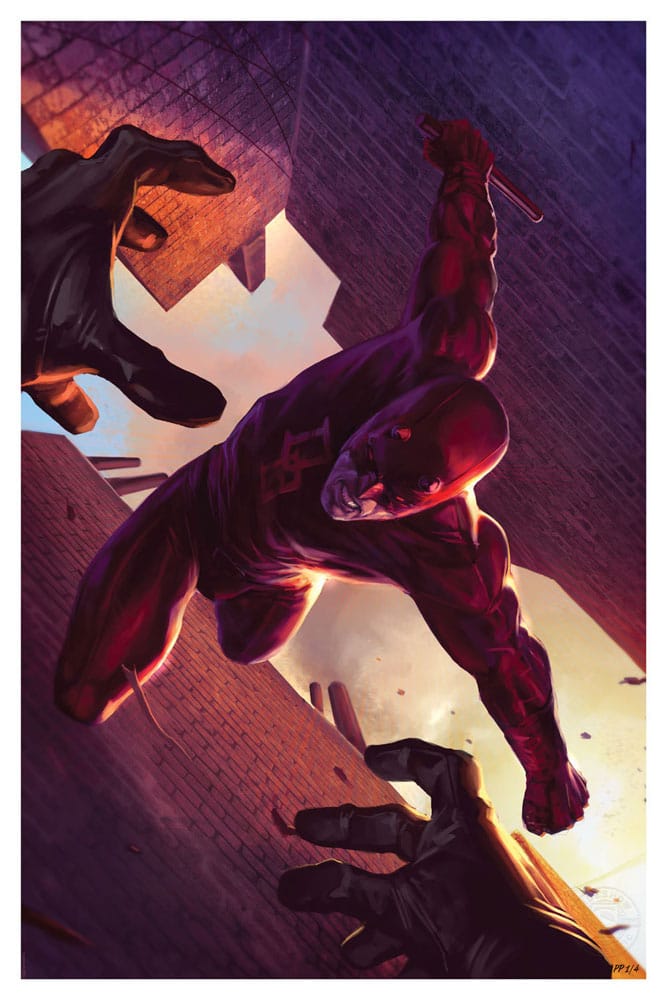SU ORDINAZIONE Marvel Art Print Daredevil: The Man Without Fear 60 x 41 cm - unframed