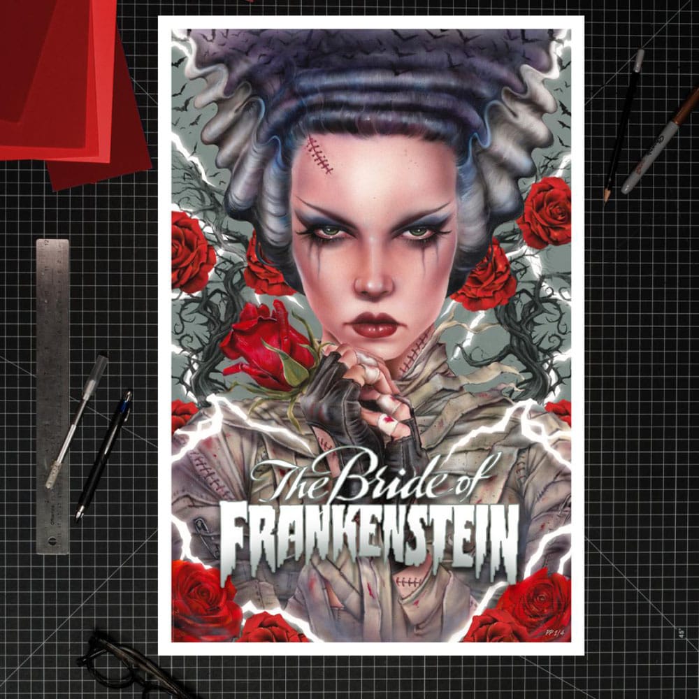 🧪 LAB | SU ORDINAZIONE Bride of Frankenstein Art Print Bride Afterlife by Brian M. Viveros 61 x 41 cm - unframed