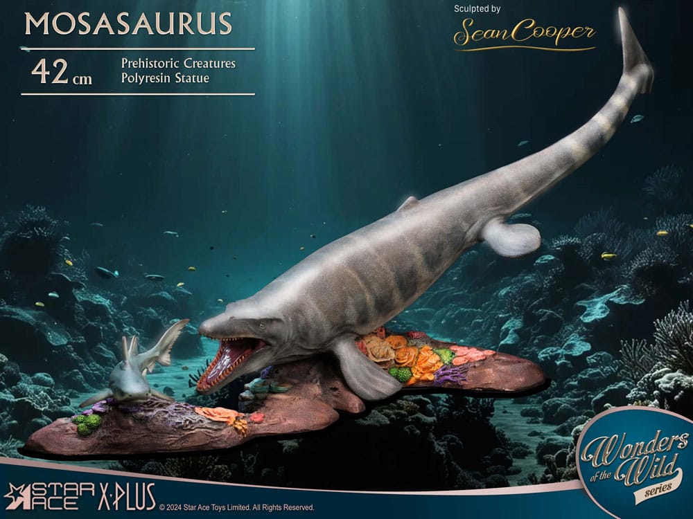 Wunder der Wildnis Statue Mosasaurus (rechts) 42 cm BESTELLEN *SONDERPREIS* AUSVERKAUFT