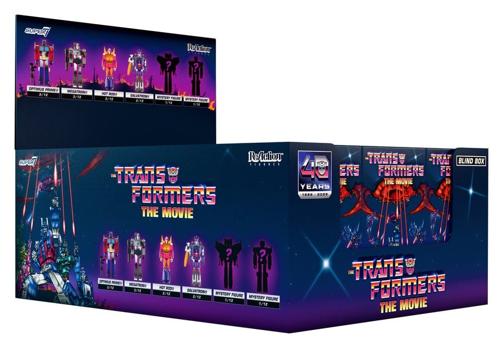 🧪 LAB | PREORDINE+ 01/2027 Transformers ReAction Action Figures Wave 05 The Movie Blind Box 10 cm Display (12)