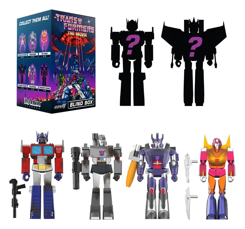 🧪 LAB | PREORDINE+ 01/2027 Transformers ReAction Action Figures Wave 05 The Movie Blind Box 10 cm Display (12)