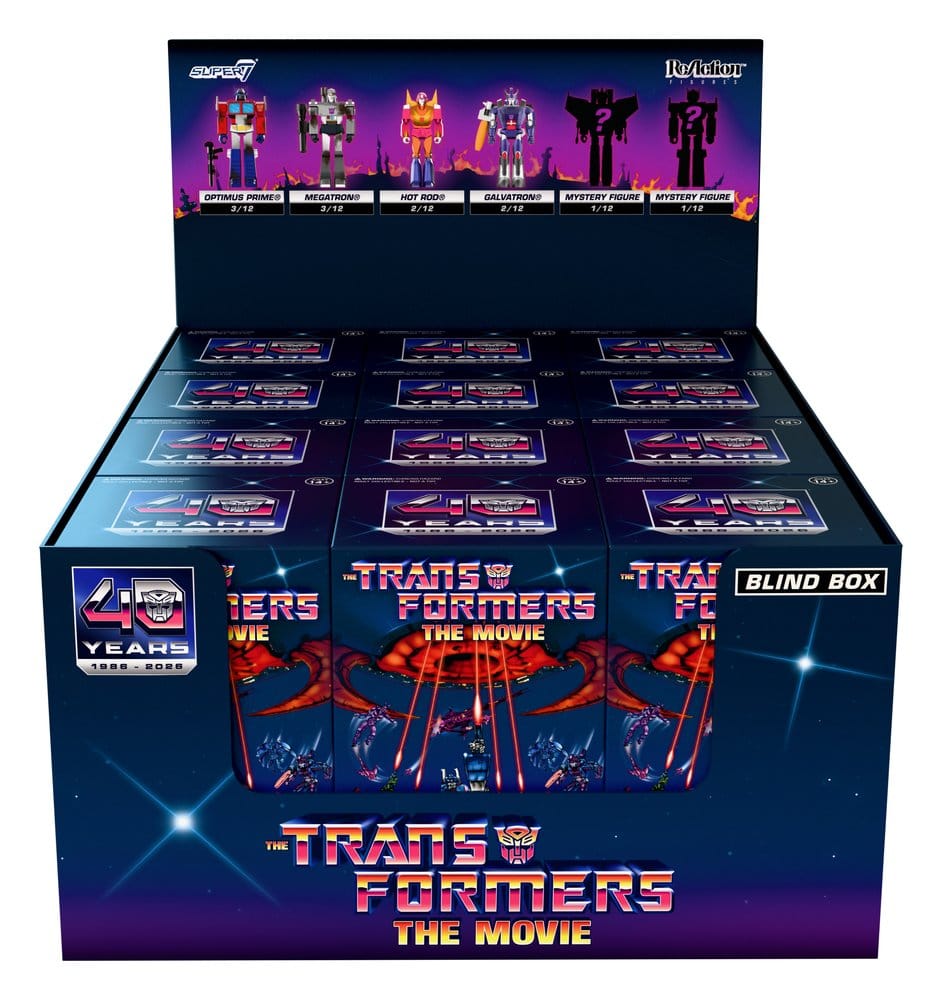 🧪 LAB | PREORDINE+ 12/2026 Transformers ReAction Action Figures Wave 06 The Movie Blind Box 10 cm Display (12)