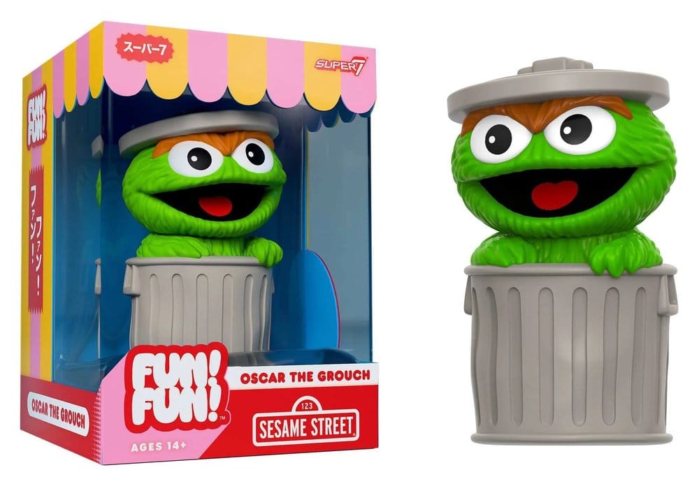 🧪 LAB | SU ORDINAZIONE Sesame Street Fun! Fun! Soft Vinyl Figur Wave 01 - Oscar the Grouch 18 cm