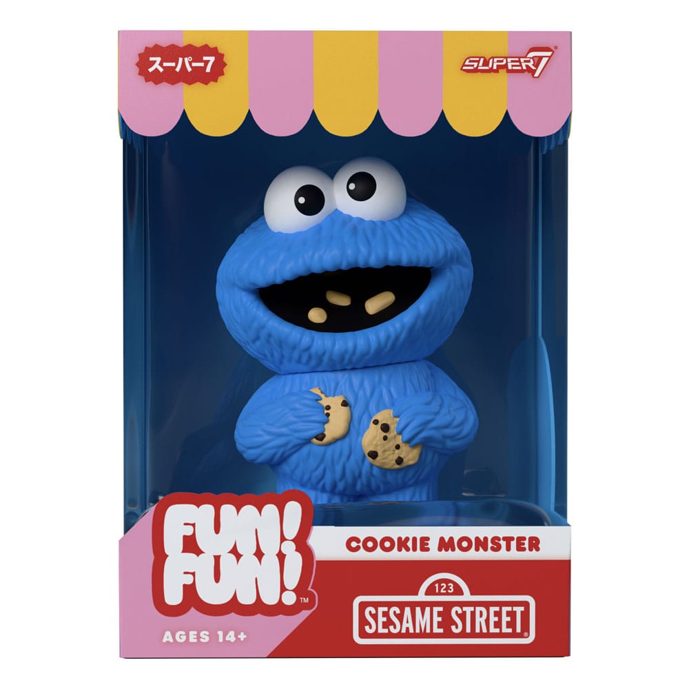 🧪 LAB | SU ORDINAZIONE Sesame Street FUN! FUN! Vinyl Action Figure Wave 02 Cookie Monster 13 cm   