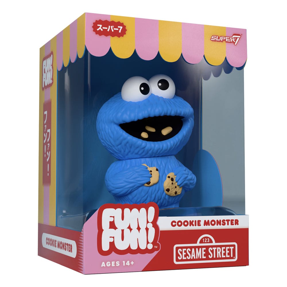🧪 LAB | SU ORDINAZIONE Sesame Street FUN! FUN! Vinyl Action Figure Wave 02 Cookie Monster 13 cm   
