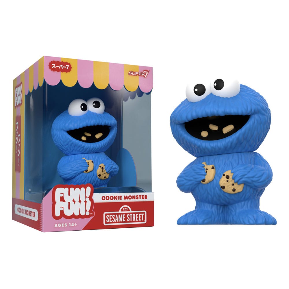 🧪 LAB | SU ORDINAZIONE Sesame Street FUN! FUN! Vinyl Action Figure Wave 02 Cookie Monster 13 cm   