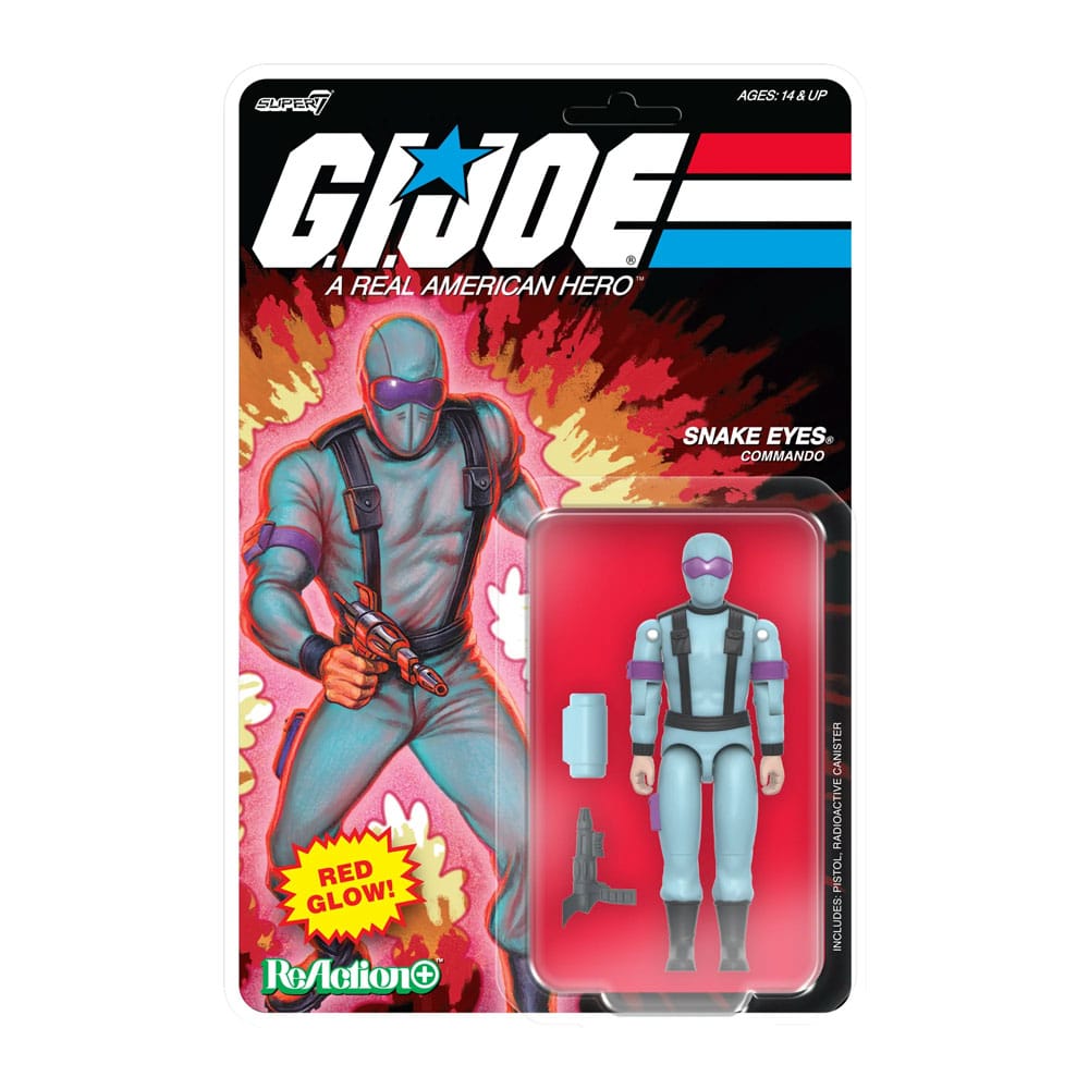 🧪 LAB | SU ORDINAZIONE GI Joe ReAction+ Action Figure Wave 06 Snake Eyes (Red Glow, Crystal Poison) 10 cm    