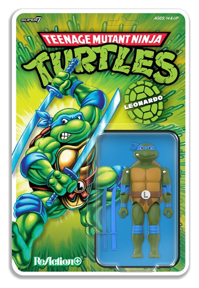 🧪 LAB | PREORDINE+ 11/2026 Teenage Mutant Ninja Turtles ReAction+ Action Figure Wave 02 Leonardo