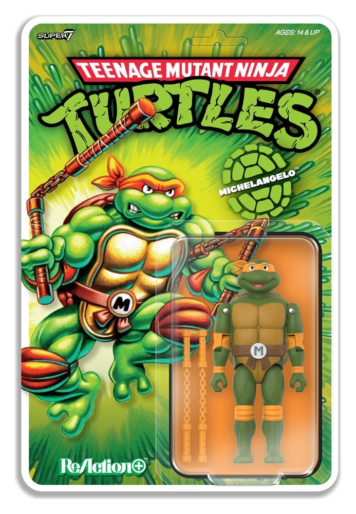 🧪 LAB | PREORDINE+ 11/2026 Teenage Mutant Ninja Turtles ReAction+ Action Figure Wave 02 Michelangelo