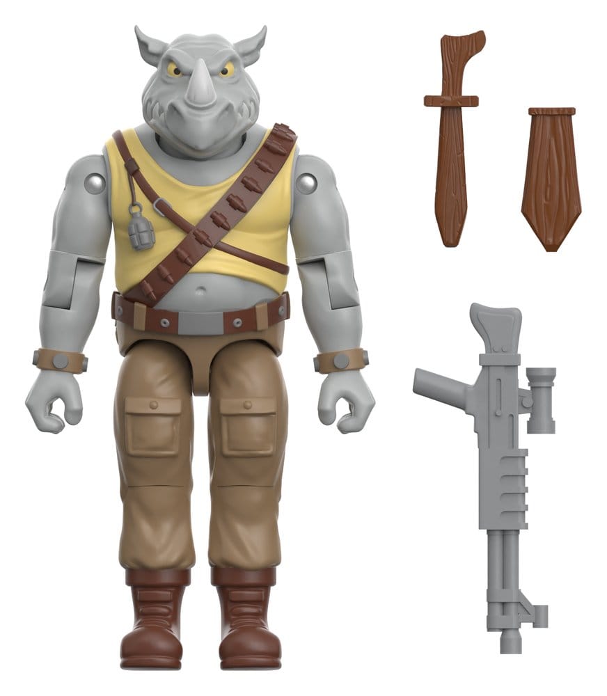 🧪 LAB | PREORDINE+ 11/2026 Teenage Mutant Ninja Turtles ReAction+ Action Figure Wave 02 Rocksteady