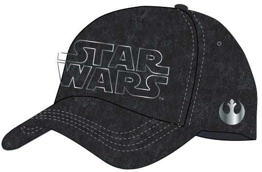 AUF BESTELLUNG gefertigte Star Wars Curved Bill Cap mit silbernem Logo