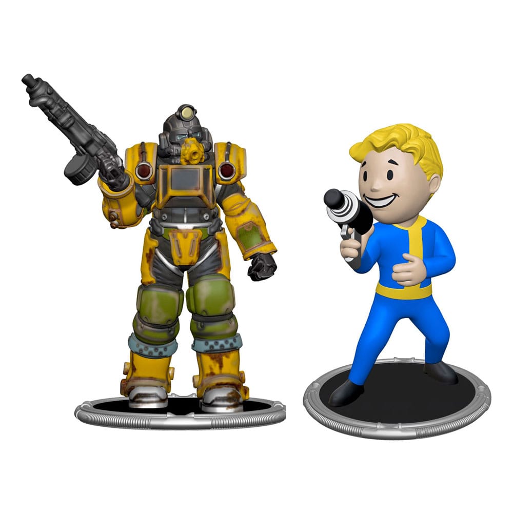 MADE TO ORDER Fallout Mini Figures 2-Pack Set A Excavator &amp; Vault Boy (Gun) 7 cm *SPECIAL PRICE*