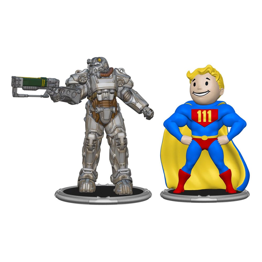 MADE TO ORDER Fallout Mini Figures 2-Pack Set C T-60 &amp; Vault Boy (Power) 7 cm *SPECIAL PRICE*