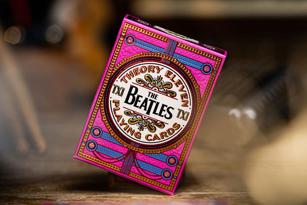 AUF BESTELLUNG gefertigte Spielkarten der Beatles, Pink-Version