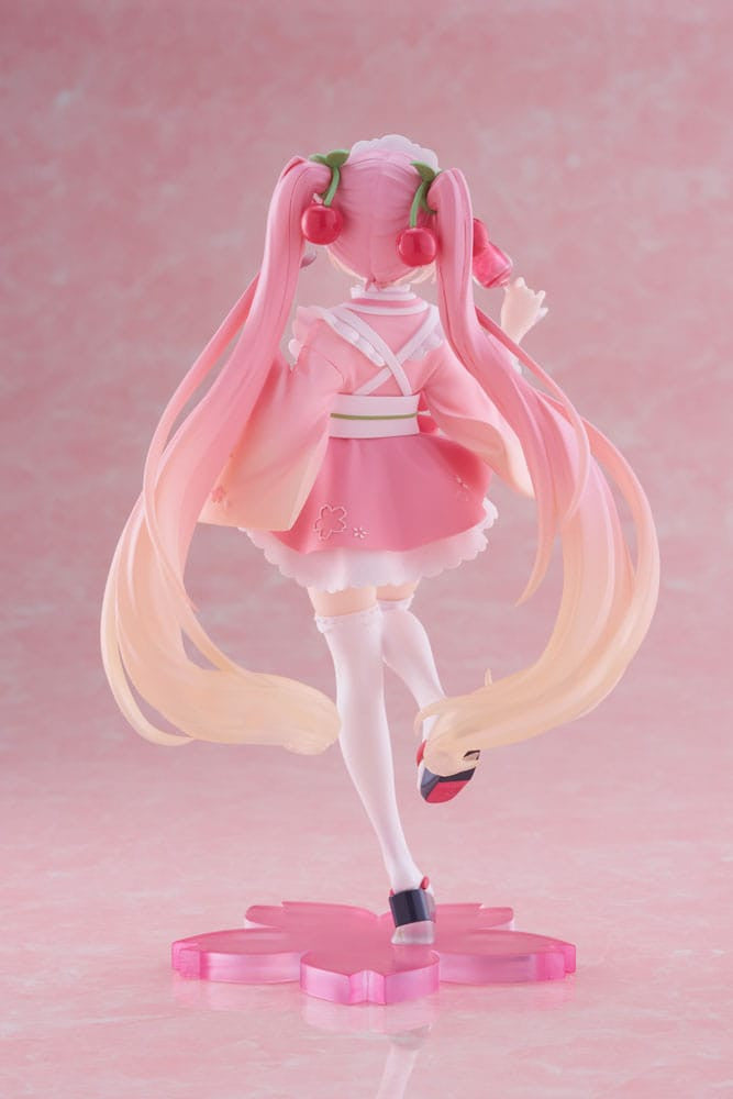 Hatsune Miku PVC Statue Newley Written Sakura Miku Japanese Cafe Ver. 18 cm