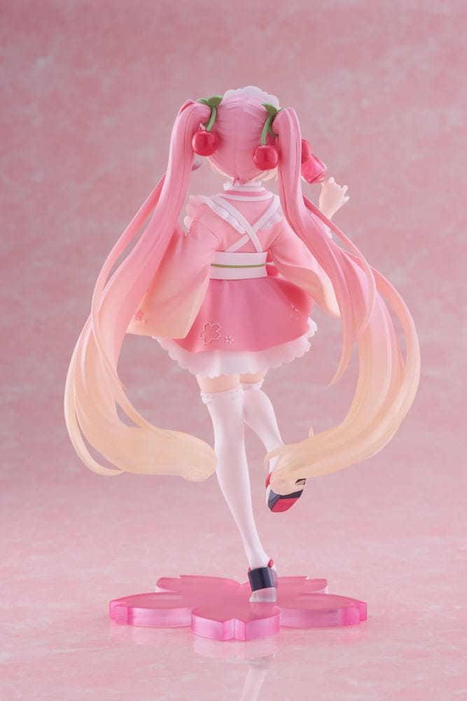 PREORDINE+ 07/2026 Hatsune Miku PVC Statue Newley Written Sakura Miku Japanese Cafe Ver. Reissue 18 cm