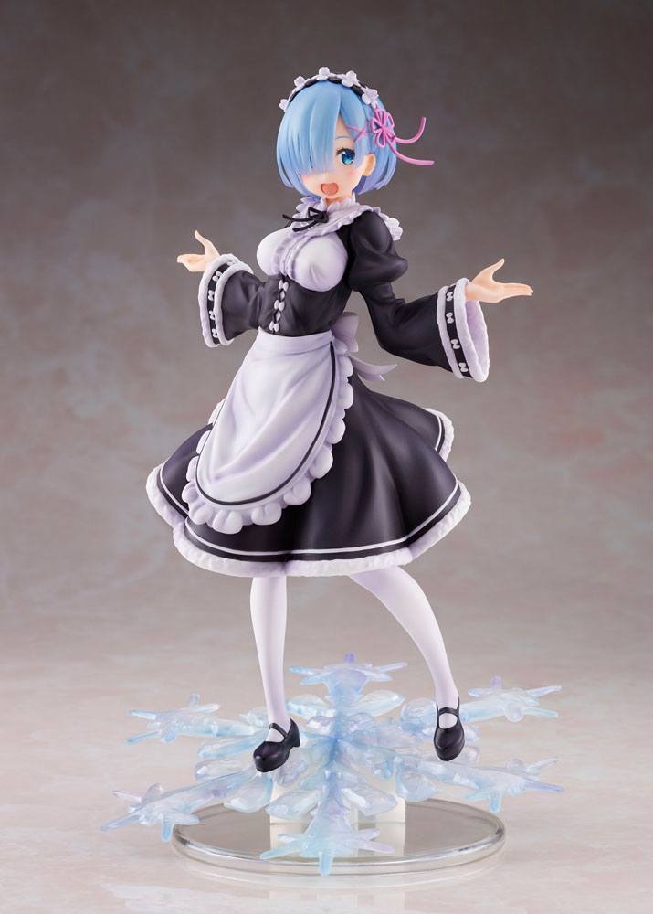 IN STOCK (Scatola Danneggiata) Re:Zero PVC Statue AMP Rem Winter Maid Image Ver. 23 cm