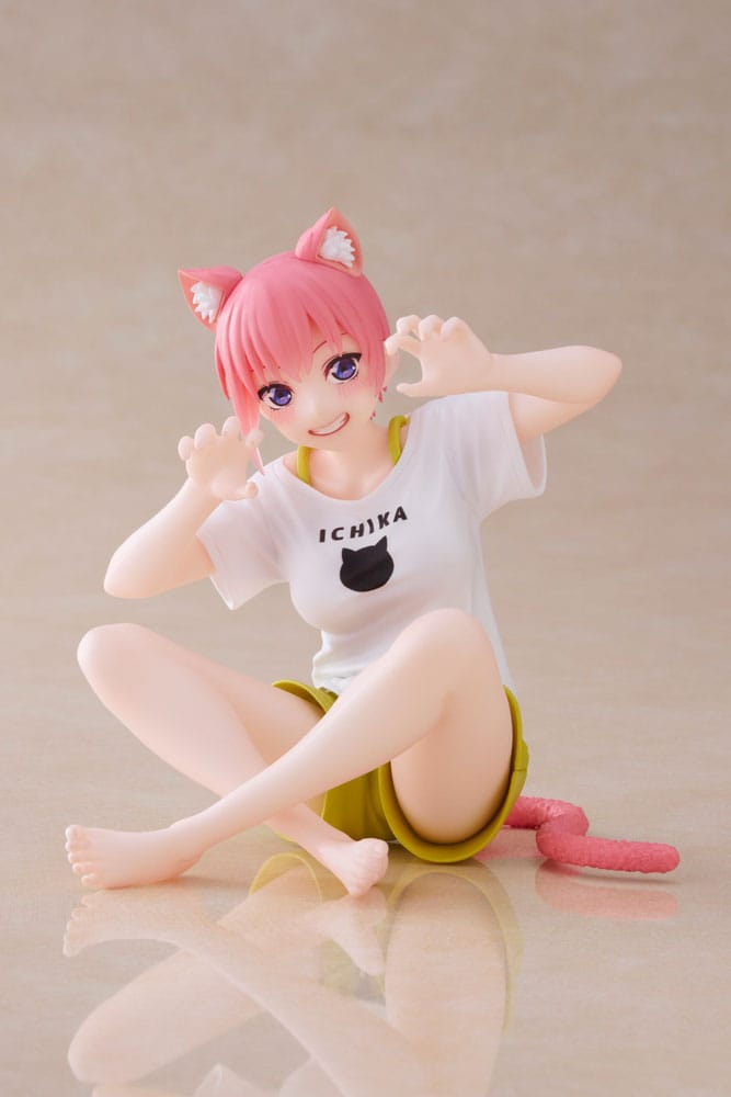 PREORDINE ESAURITO The Quintessential Quintuplets 2 PVC Statue Desktop Ichika Nakano Newley Written Cat Roomwear Ver. 13 cm