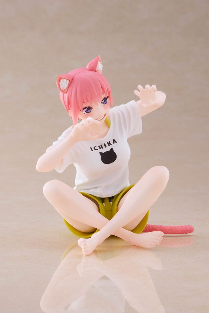 PREORDINE ESAURITO The Quintessential Quintuplets 2 PVC Statue Desktop Ichika Nakano Newley Written Cat Roomwear Ver. 13 cm