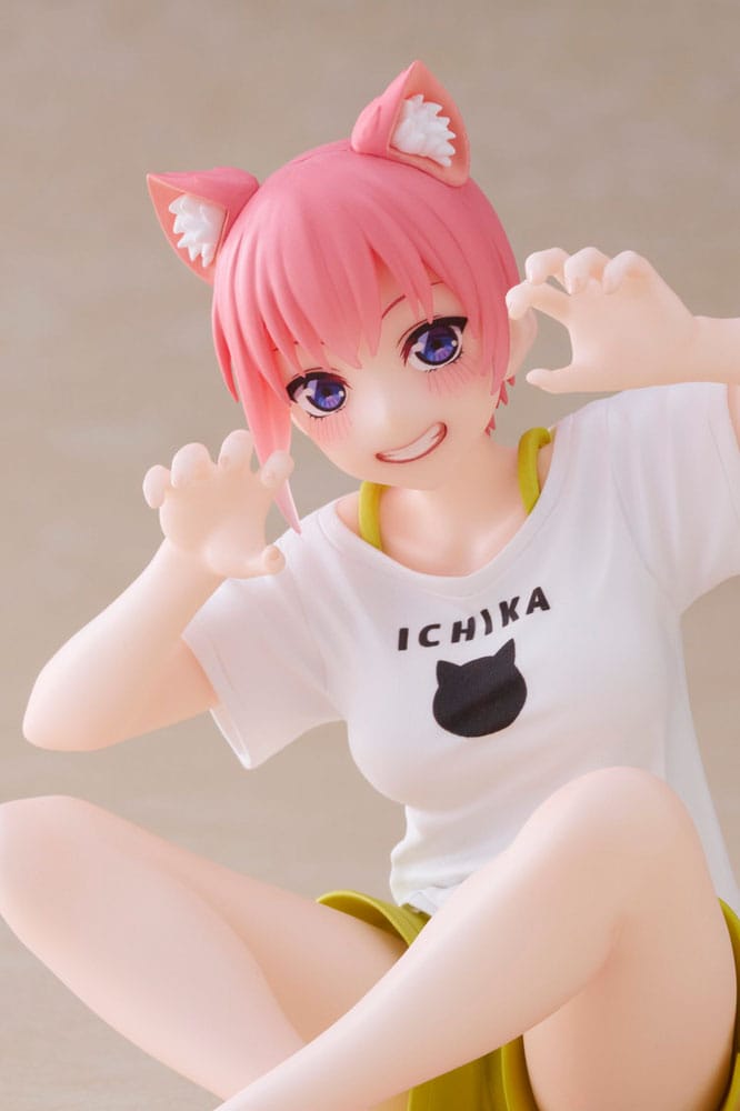 PREORDINE ESAURITO The Quintessential Quintuplets 2 PVC Statue Desktop Ichika Nakano Newley Written Cat Roomwear Ver. 13 cm