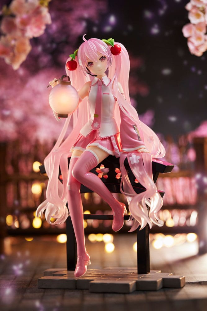 PREORDINE ESAURITO Hatsune Miku AMP PVC Statue Statue Sakura Miku Lantern Ver. Reissue 20 cm (H)