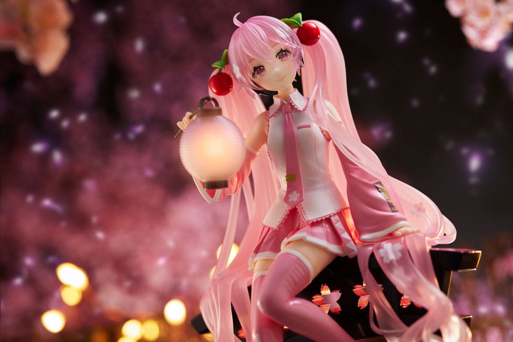 PREORDINE ESAURITO Hatsune Miku AMP PVC Statue Statue Sakura Miku Lantern Ver. Reissue 20 cm (H)