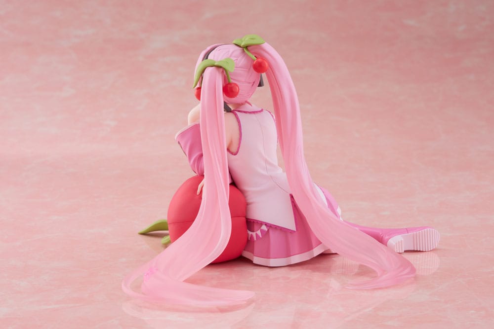 IN STOCK Hatsune Miku PVC Statue Desktop Cute Figure Sakura Miku Cherry Cushion Ver. 13 cm