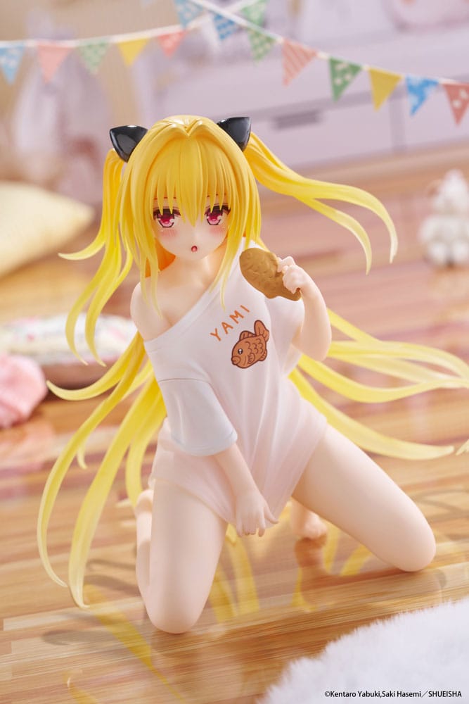 PREORDER+ 02/2026 To Love-Ru Darkness PVC Statue Desktop Cute Figure Golden Darkness Roomwear Ver. 13 cm