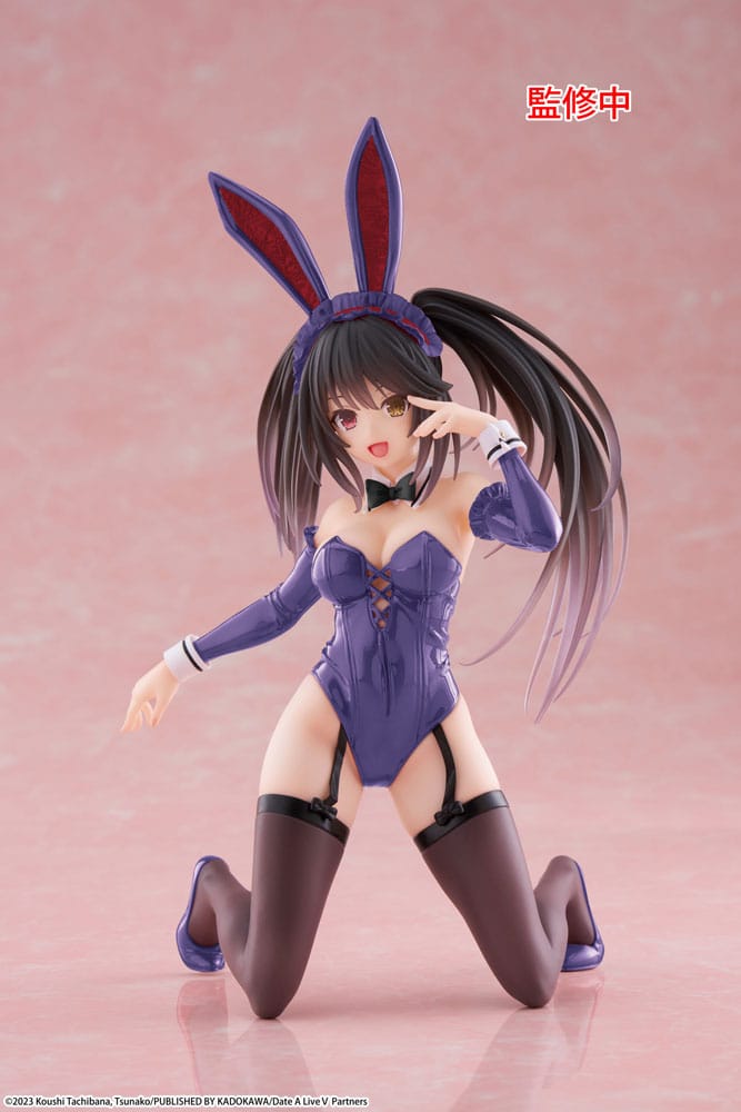 SU ORDINAZIONE Date A Live V PVC Statue Desktop Cute Figure Kurumi Tokisaki Bunny Ver. Renewal 13 cm
