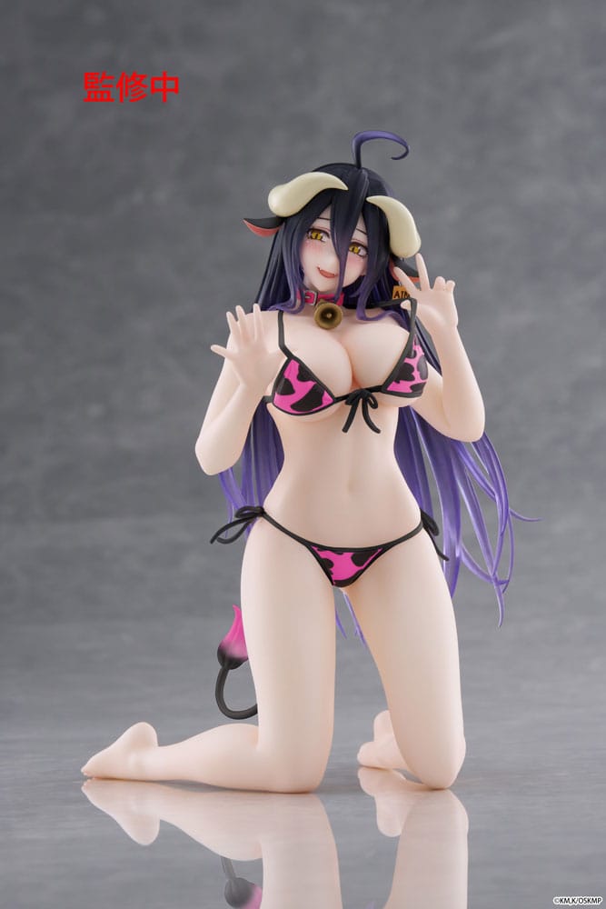 PREORDINE+ 04/2026 Overlord PVC Statue Desktop Cute Figure Albedo Cow-Print Swimsuit Ver. Renewal 13 cm