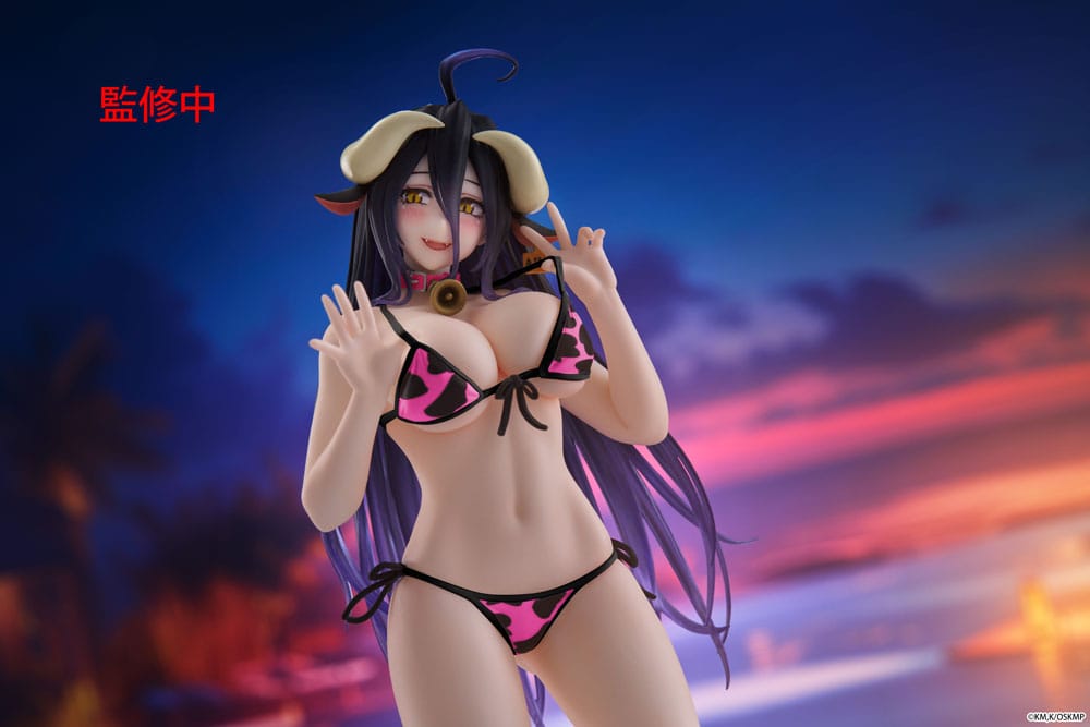 PREORDINE+ 04/2026 Overlord PVC Statue Desktop Cute Figure Albedo Cow-Print Swimsuit Ver. Renewal 13 cm