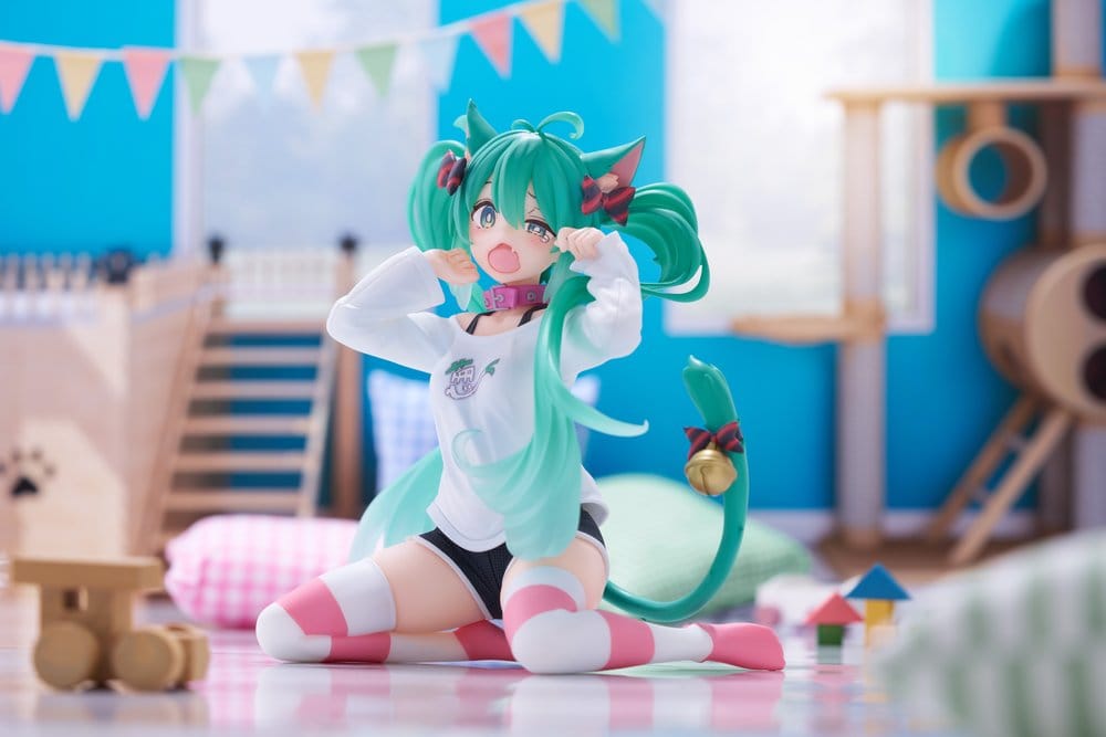 PREORDINE+ 09/2026 Hatsune Miku PVC Statue Desktop Cute Figure Hatsune Miku Cat Ear T-Shirt Ver. 13 cm (H)