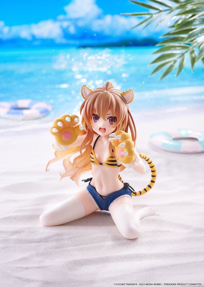 PREORDINE+ 12/2026 Toradora! Desktop Cute PVC Figure Taiga Aisaka (Tiger Costume Swimwear Ver.) 13 cm