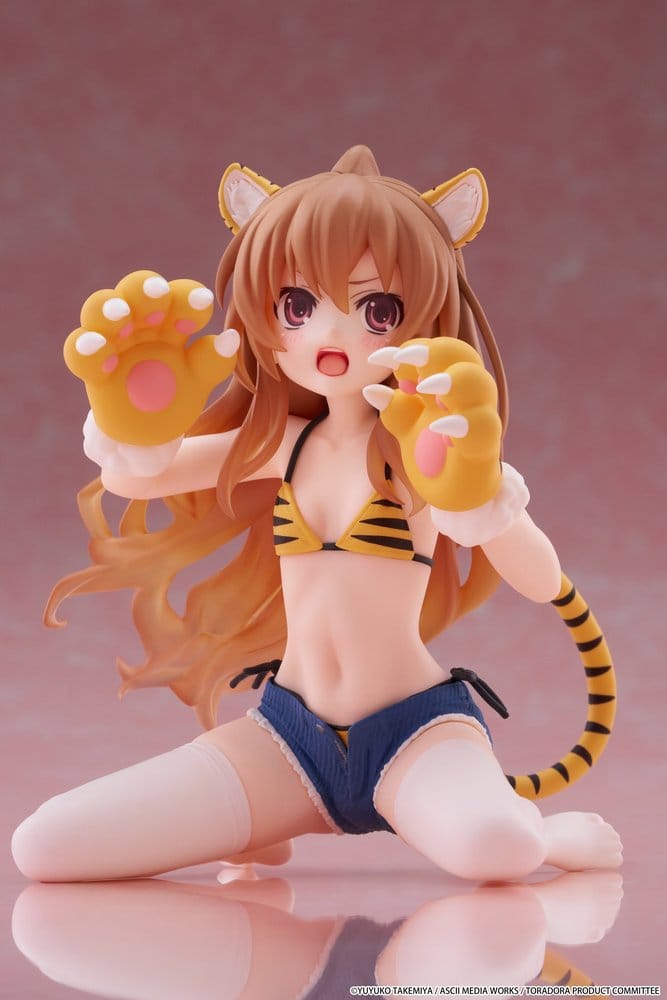 PREORDINE+ 12/2026 Toradora! Desktop Cute PVC Figure Taiga Aisaka (Tiger Costume Swimwear Ver.) 13 cm