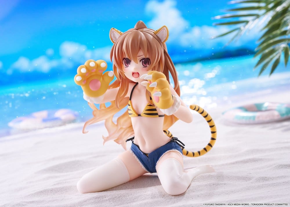 PREORDINE+ 12/2026 Toradora! Desktop Cute PVC Figure Taiga Aisaka (Tiger Costume Swimwear Ver.) 13 cm