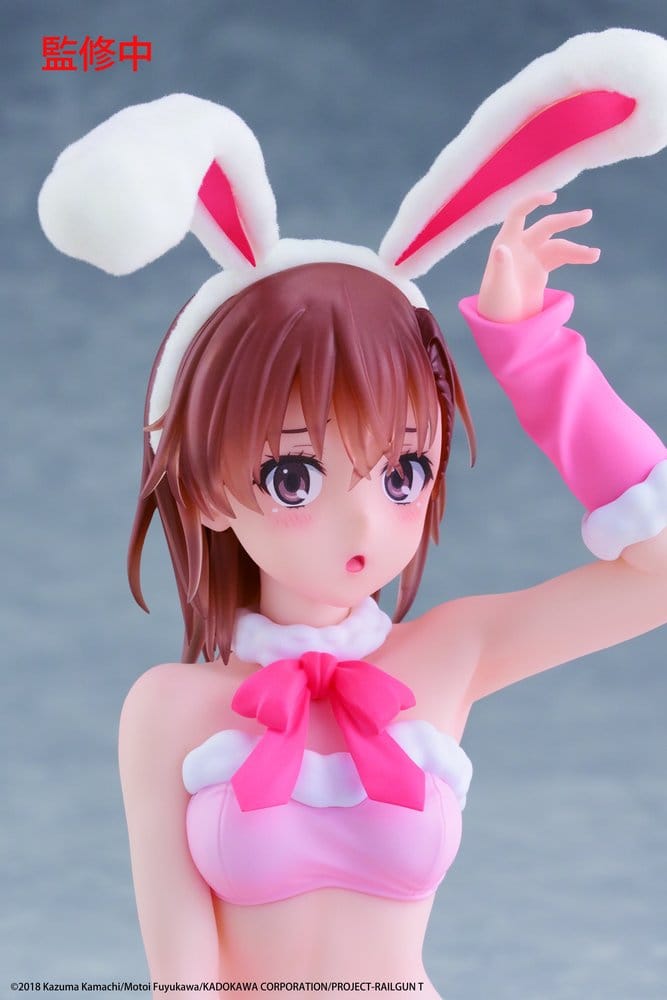 PREORDINE+ 01/2027 A Certain Scientific Railgun Moflock PVC Figure Mikoto Misaka (Fluffy Bunny Ver.) 13 cm