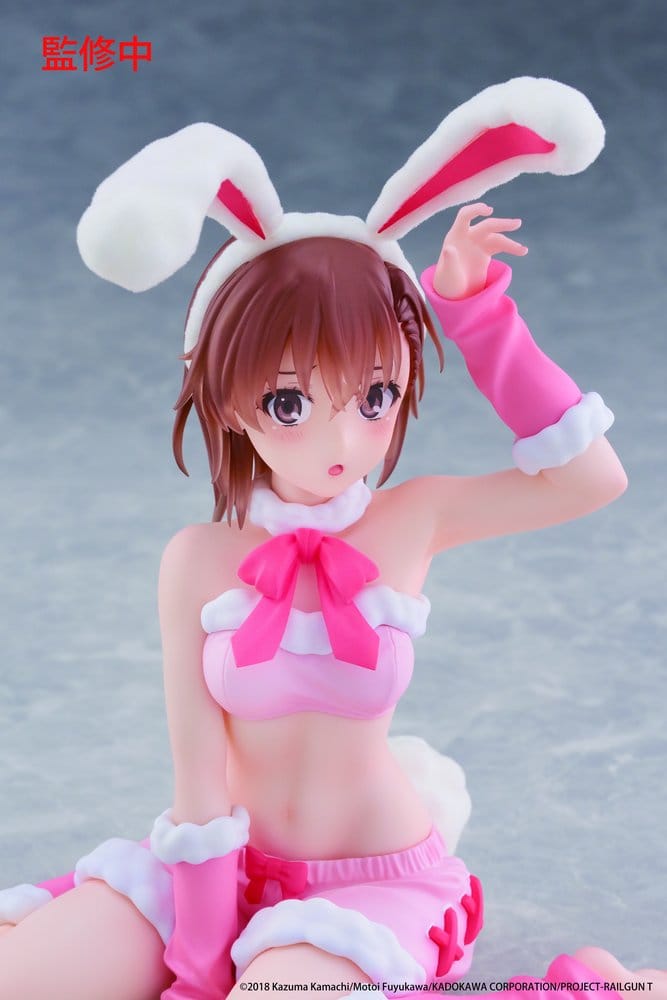 PREORDINE+ 01/2027 A Certain Scientific Railgun Moflock PVC Figure Mikoto Misaka (Fluffy Bunny Ver.) 13 cm