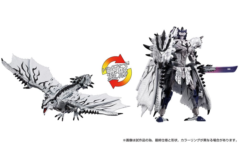 🧪 LAB | SU ORDINAZIONE Transformers Team-Up Series Action Figure Monster Hunter Silver Rathalos Prime 13 cm