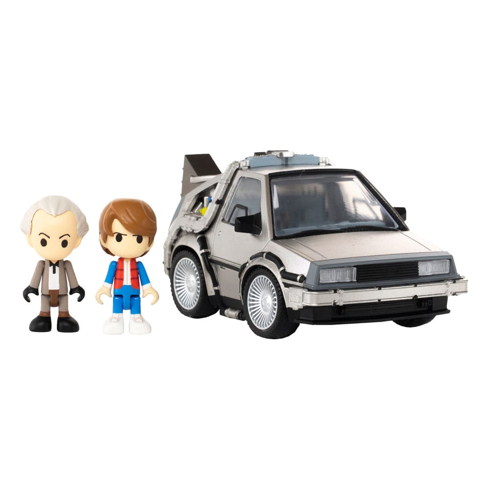 PREORDINE+ CHIUSO 06/2026 Back to the Future Q-Village Vehicle with mini-figures Time Machine 9 cm (PREORDINE NON CANCELLABILE)