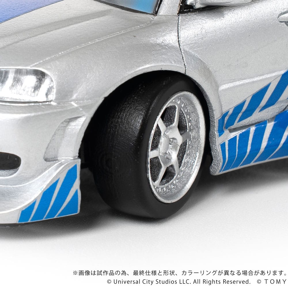 SU ORDINAZIONE Fast & Furious Q-Village Vehicle with mini-figure Nissan Skyline GT-R (R34) 9 cm