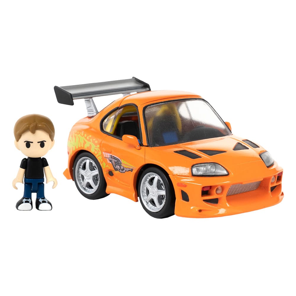 SU ORDINAZIONE Fast & Furious Q-Village Vehicle with mini-figure Toyota Supra JZA80 9 cm