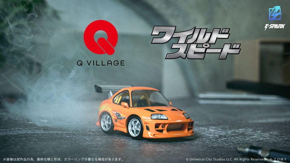 SU ORDINAZIONE Fast & Furious Q-Village Vehicle with mini-figure Toyota Supra JZA80 9 cm