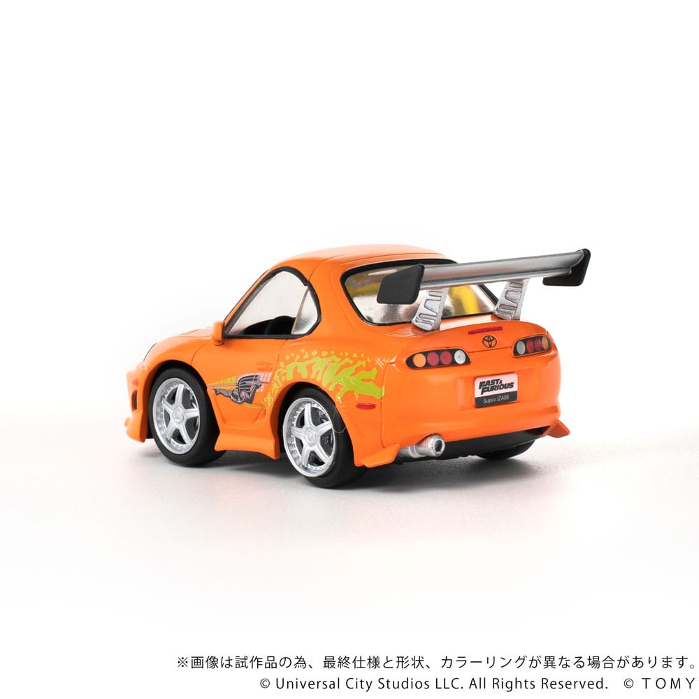 SU ORDINAZIONE Fast & Furious Q-Village Vehicle with mini-figure Toyota Supra JZA80 9 cm